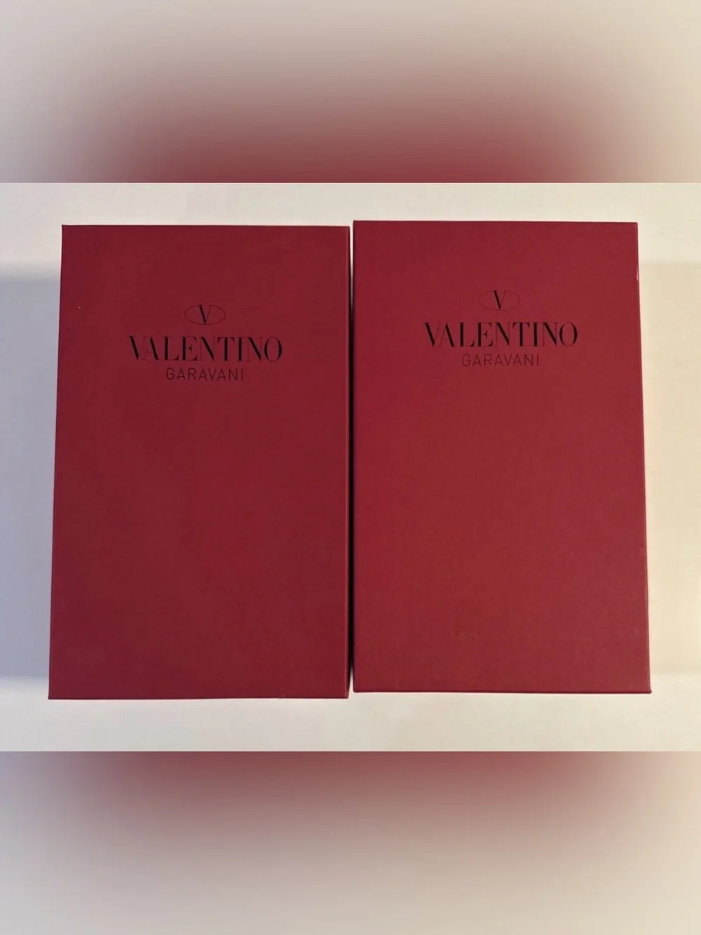 *Lot of 2 Valentino Garavani 100% Authentic Red Empty Shoe Gift Box w/ Dust Bag